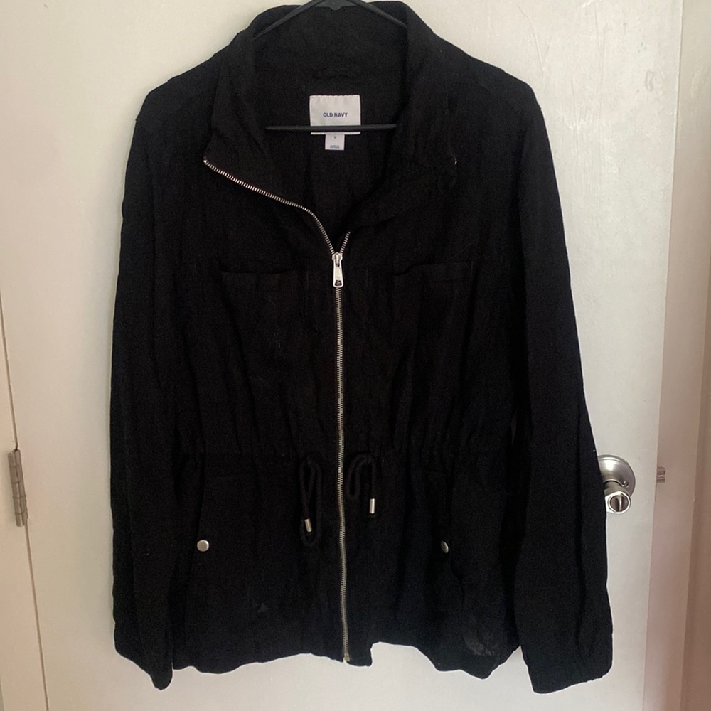 Old Navy lightweight, black linen jacket
